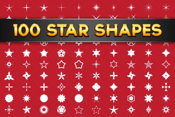 100 Vector Star Shapes for Professional Design