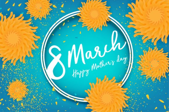 8 March Happy Women s Day Yellow Flowers: Elevating Spring Greetings with Vector Design