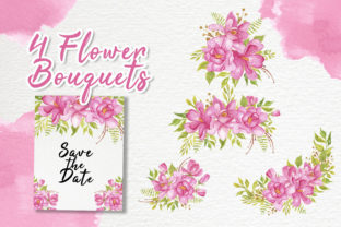 Elevating Design Projects with Watercolor Pink Magnolia Clipart Collections