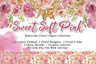 Elevating Design with Sweet Soft Pink Flower Watercolor Illustrations