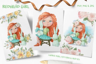 Elevating Digital Design with the Redhead Girl and Watercolor Collection