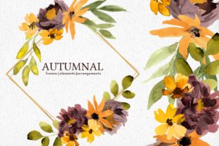 Elevating Seasonal Design with Autumn Watercolor Flowers Clipart