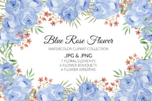 Evaluating the Blue Rose Flower Watercolor Clipart Collection for Professional Design