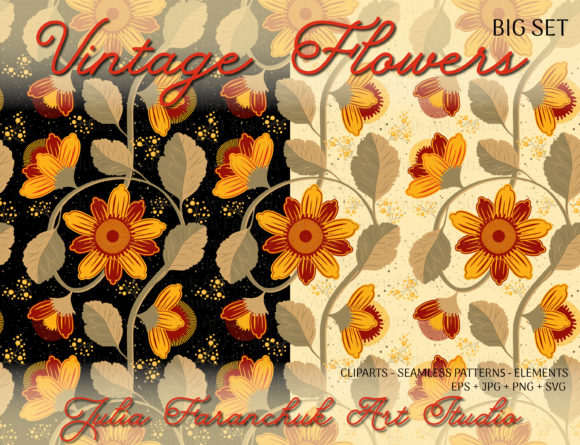 Evaluating Vintage Flowers Clipart for Creative and Commercial Projects