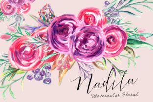Nadila Watercolor Florals: Hand-Painted Digital Assets