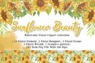 Sunflower Beauty Watercolor Illustration Assets
