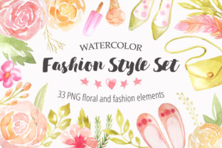 Watercolor Fashion Style Set for Elegant Design