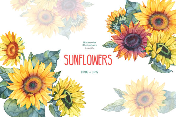 Watercolor Sunflowers: A Practical Asset for Digital and Print Design